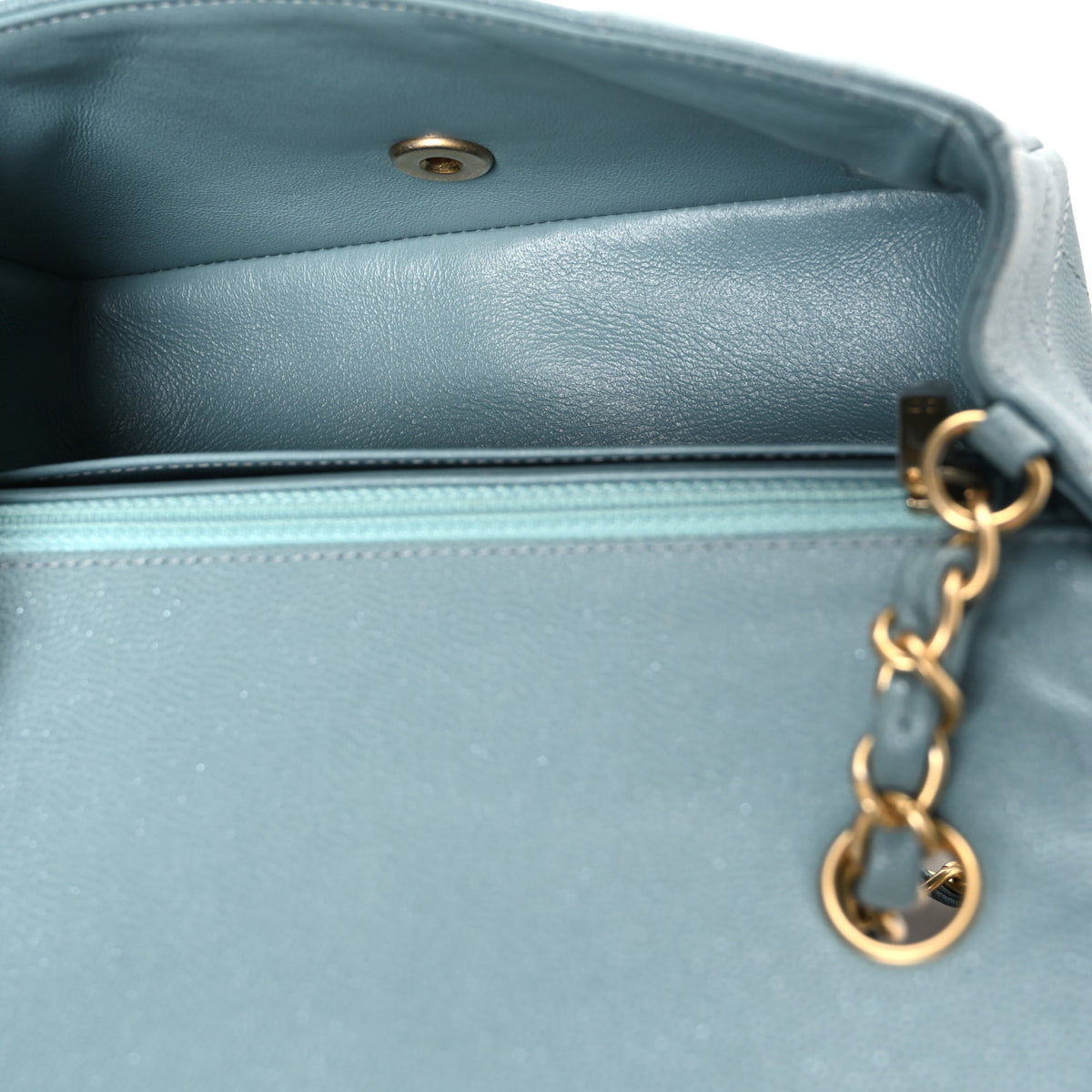 Chanel Caviar Quilted Mini Rectangular Flap Blue 5 of 10