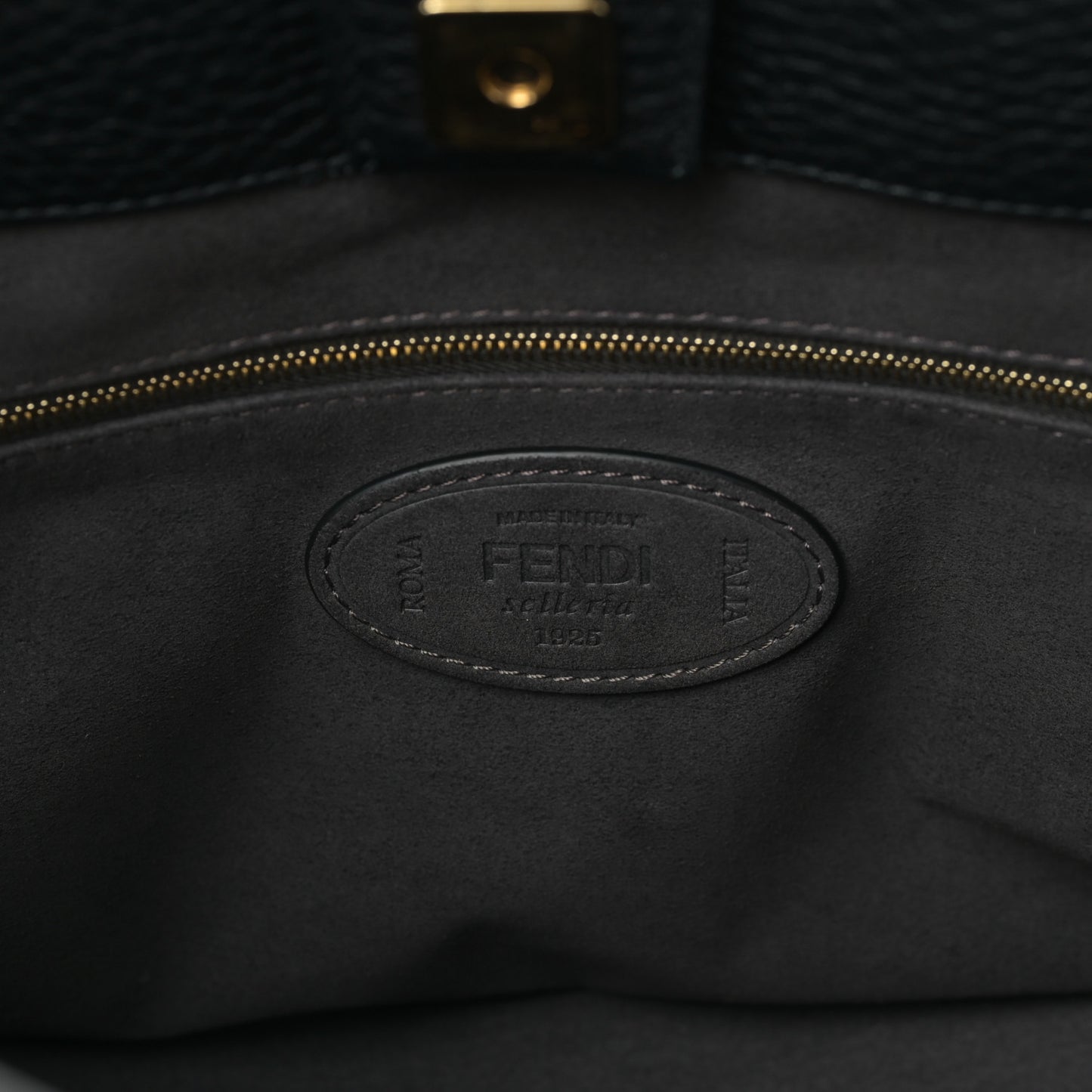 Cuoio Romano Selleria Small FF Tote Black