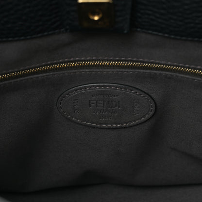 Fendi Cuoio Romano Selleria Small FF Tote Black 6 of 8