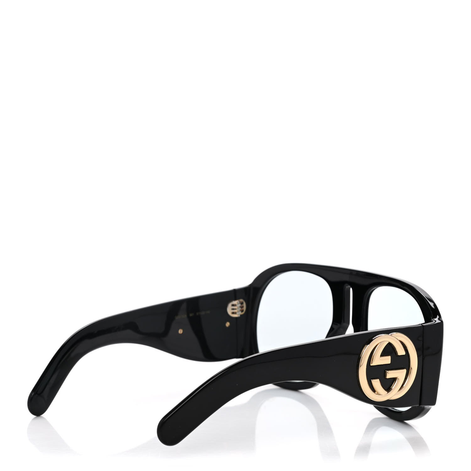 Gucci Oversized Aviator Sunglasses GG0152S Black 4 of 7