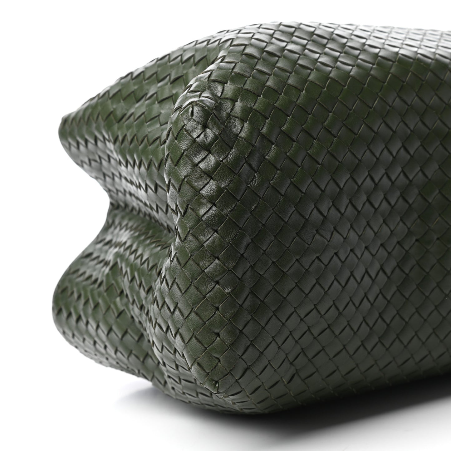 Nappa Intrecciato Large Classic Chain Strap Tote Green