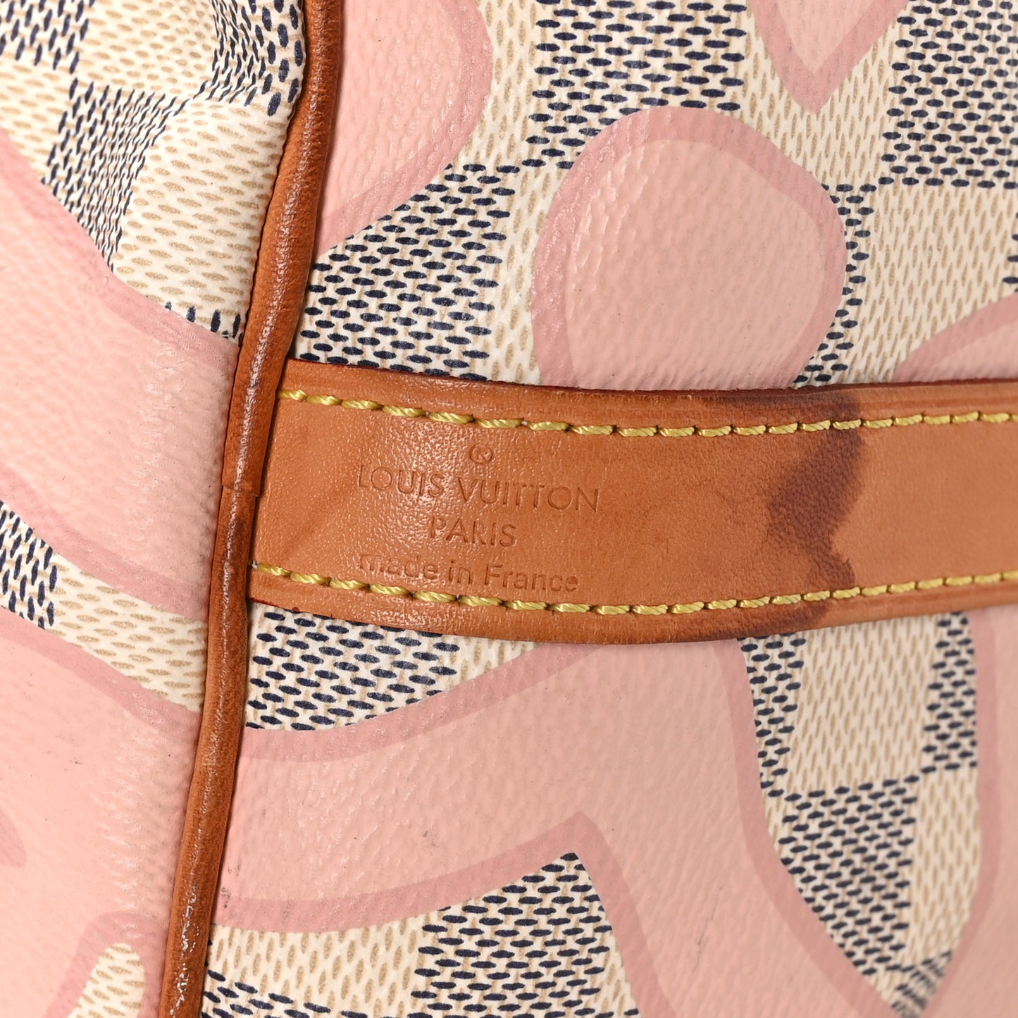 Damier Azur Tahitienne Speedy Bandouliere 30 Rose Ballerine