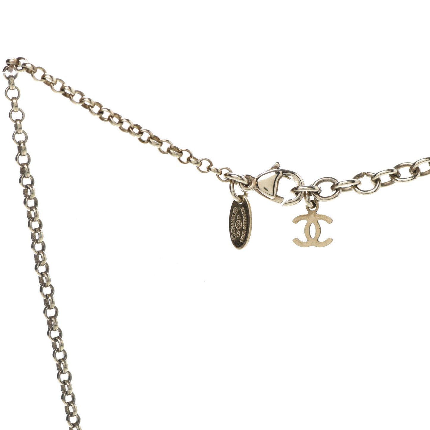 Resin Coco CC Necklace Gold