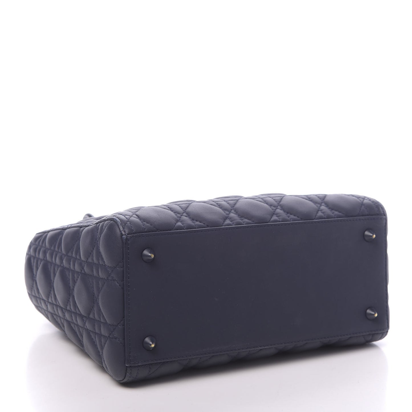 Ultra Matte Calfskin Cannage Medium Lady Dior Blue