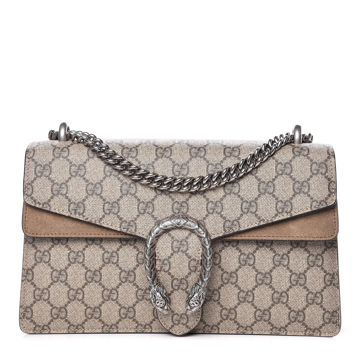 GG Supreme Monogram Small Dionysus Shoulder Bag Taupe