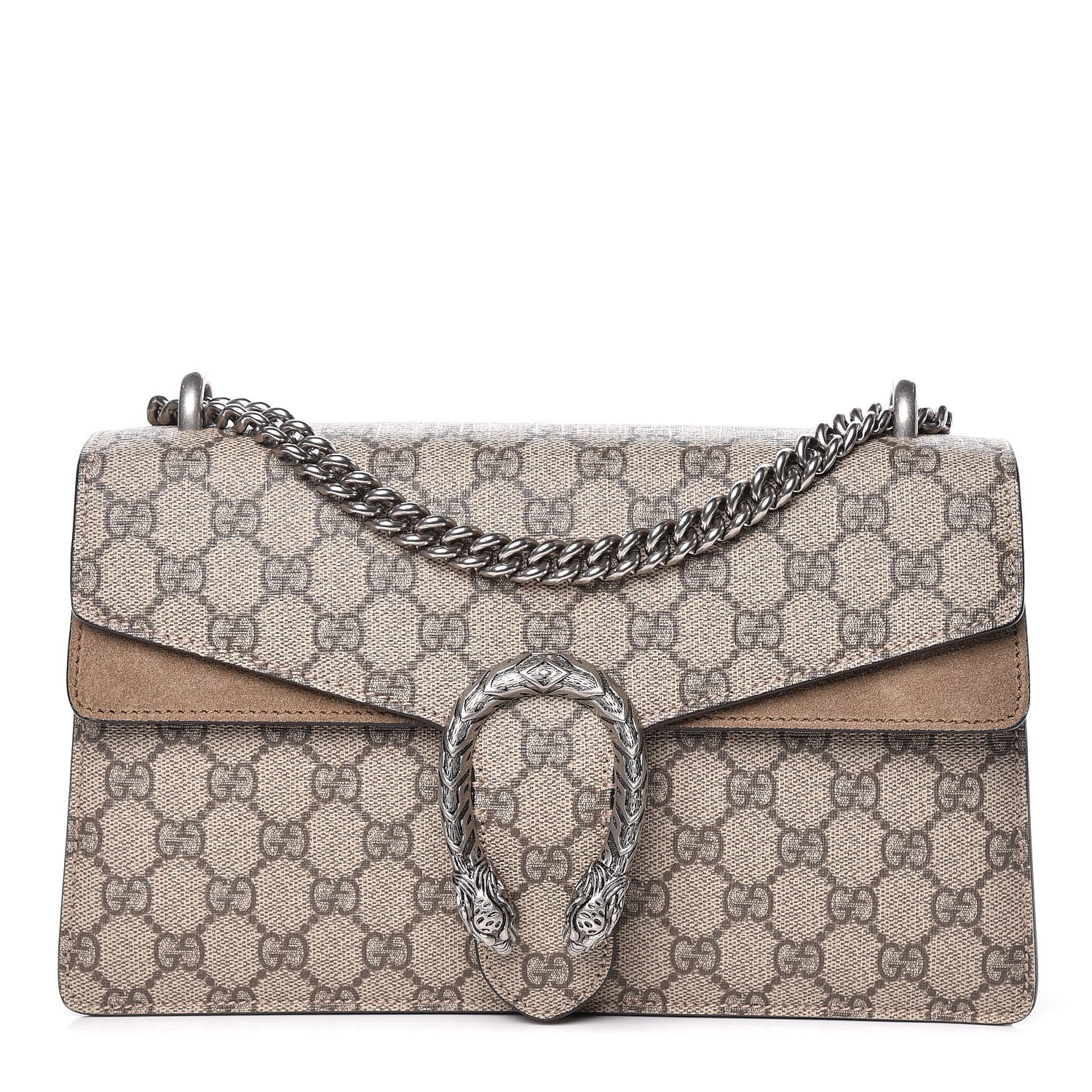Gucci GG Supreme Monogram Small Dionysus Shoulder Bag Taupe 1 of 14