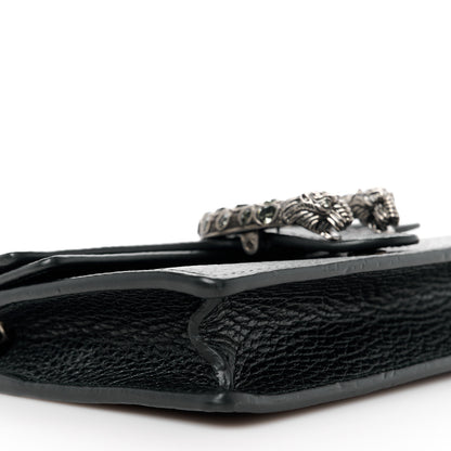 Gucci Calfskin Super Mini Dionysus Shoulder Bag Black 8 of 9