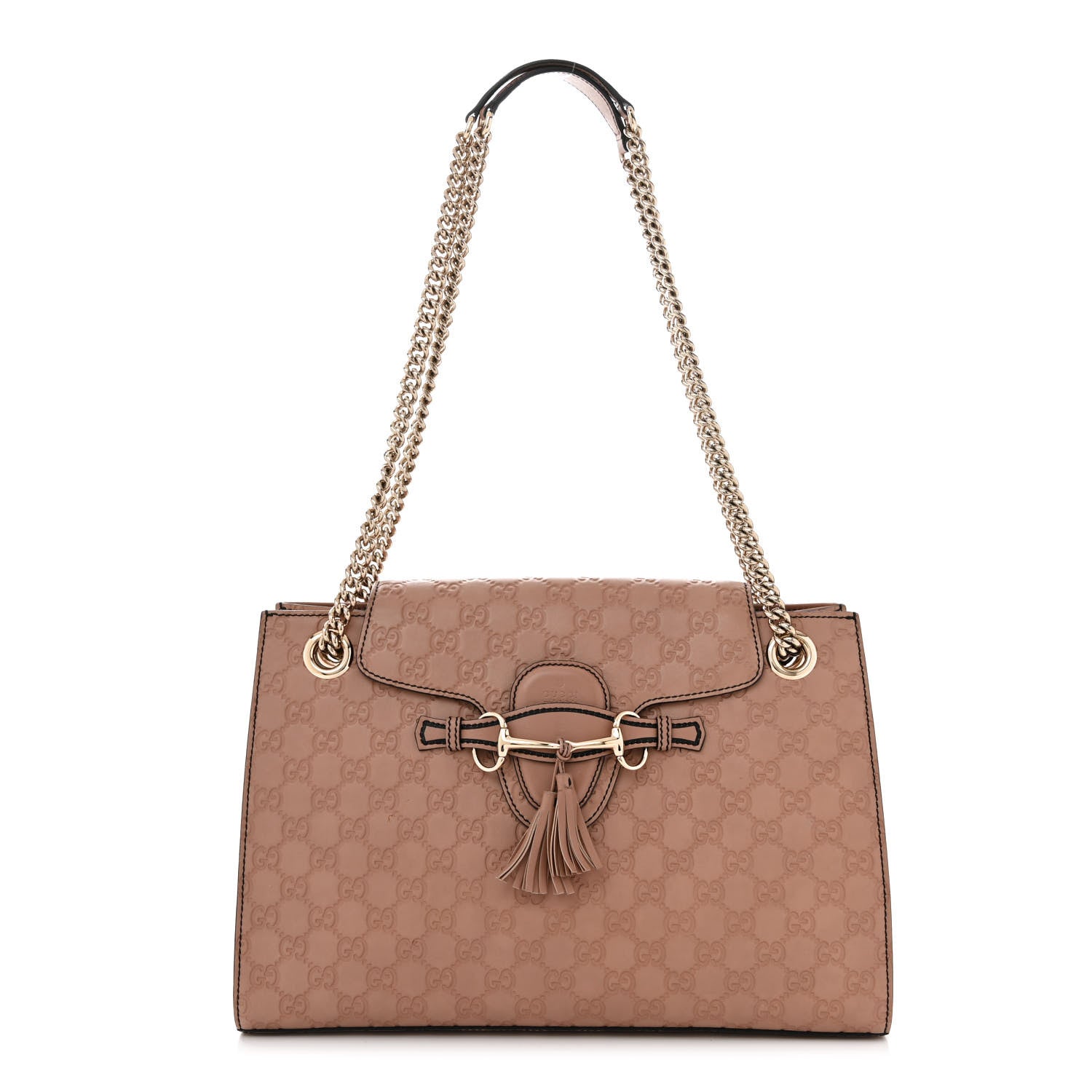 Gucci Guccissima Large Emily Chain Shoulder Bag Camelia 1 of 12