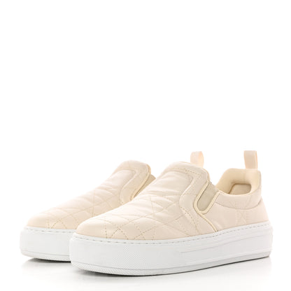 Christian Dior Cannage Quilted Womens Solar Slip On Sneakers 38 Off White 3 of 15