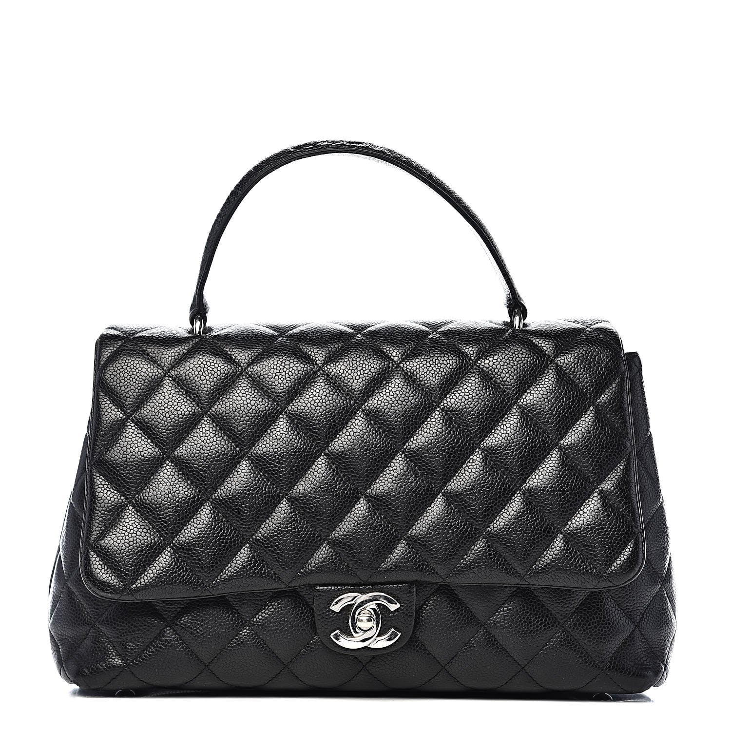 Chanel Caviar Quilted Jumbo Kelly Flap Black 1 of 16