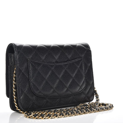 Chanel Caviar Quilted Wallet On Chain WOC Black 3 of 9
