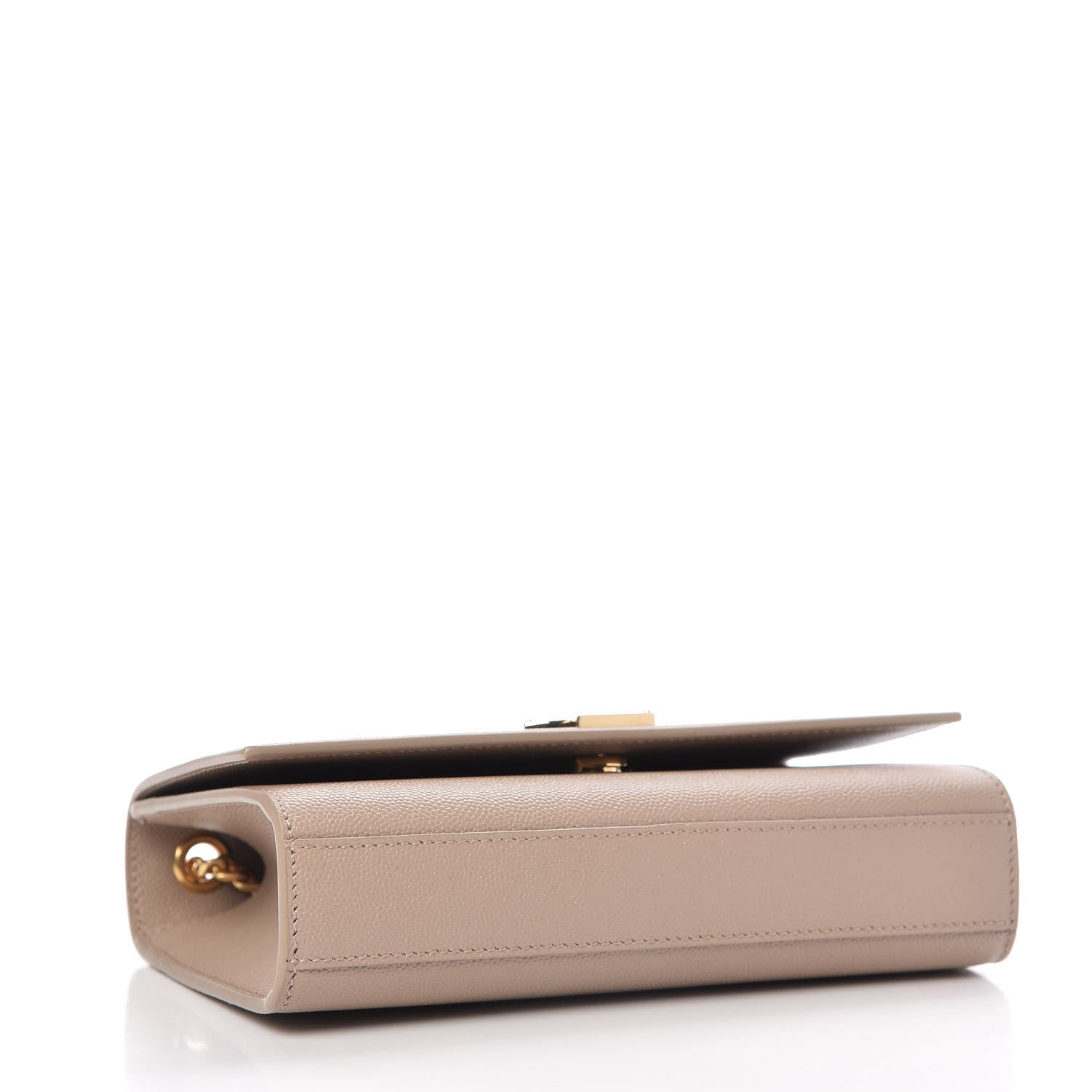 Saint Laurent Grain De Poudre Small Monogram Kate Satchel Dark Beige 4 of 9