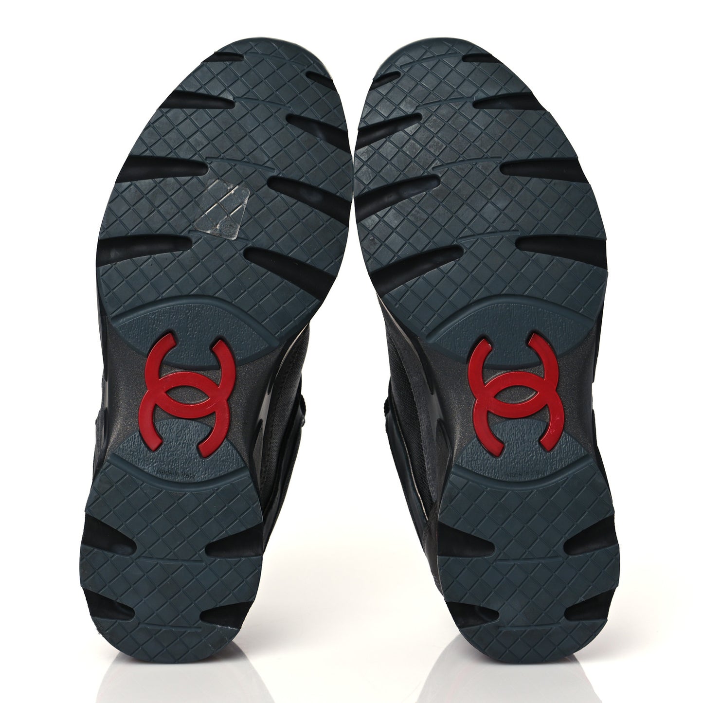 Calfskin Suede Fabric Mens Sneakers 43 Black Grey Red