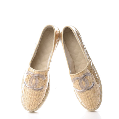 Chanel PVC Raffia CC Espadrilles 41 Beige 5 of 11