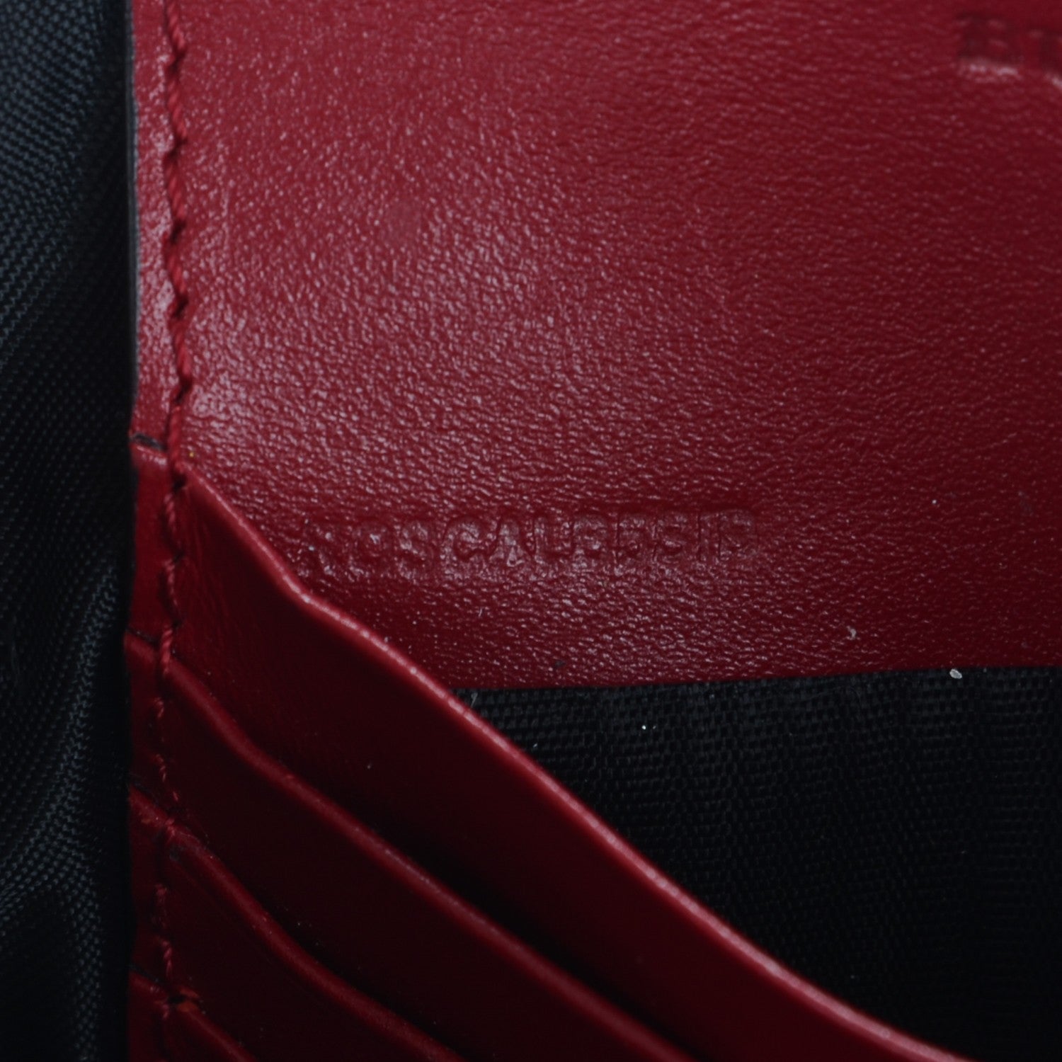Burberry Signature Grain Calfskin Check Embossed Peyton Crossbody Clutch Bag Military Red 7 of 10