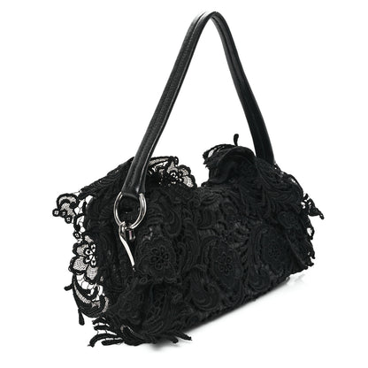 Prada Lace Pizzo S Baguette Black 3 of 13