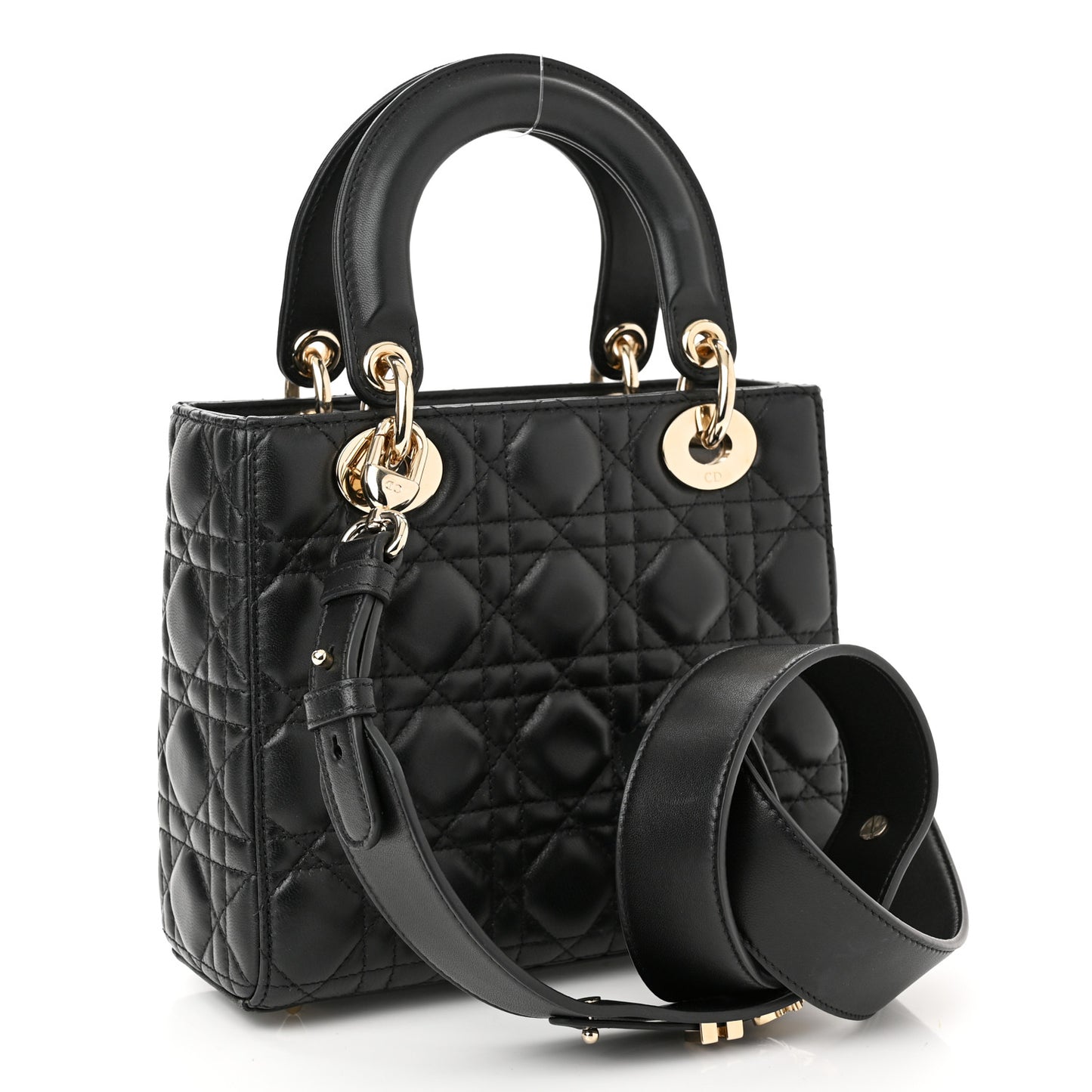 Lambskin Cannage Small My ABCDior Lady Dior Black