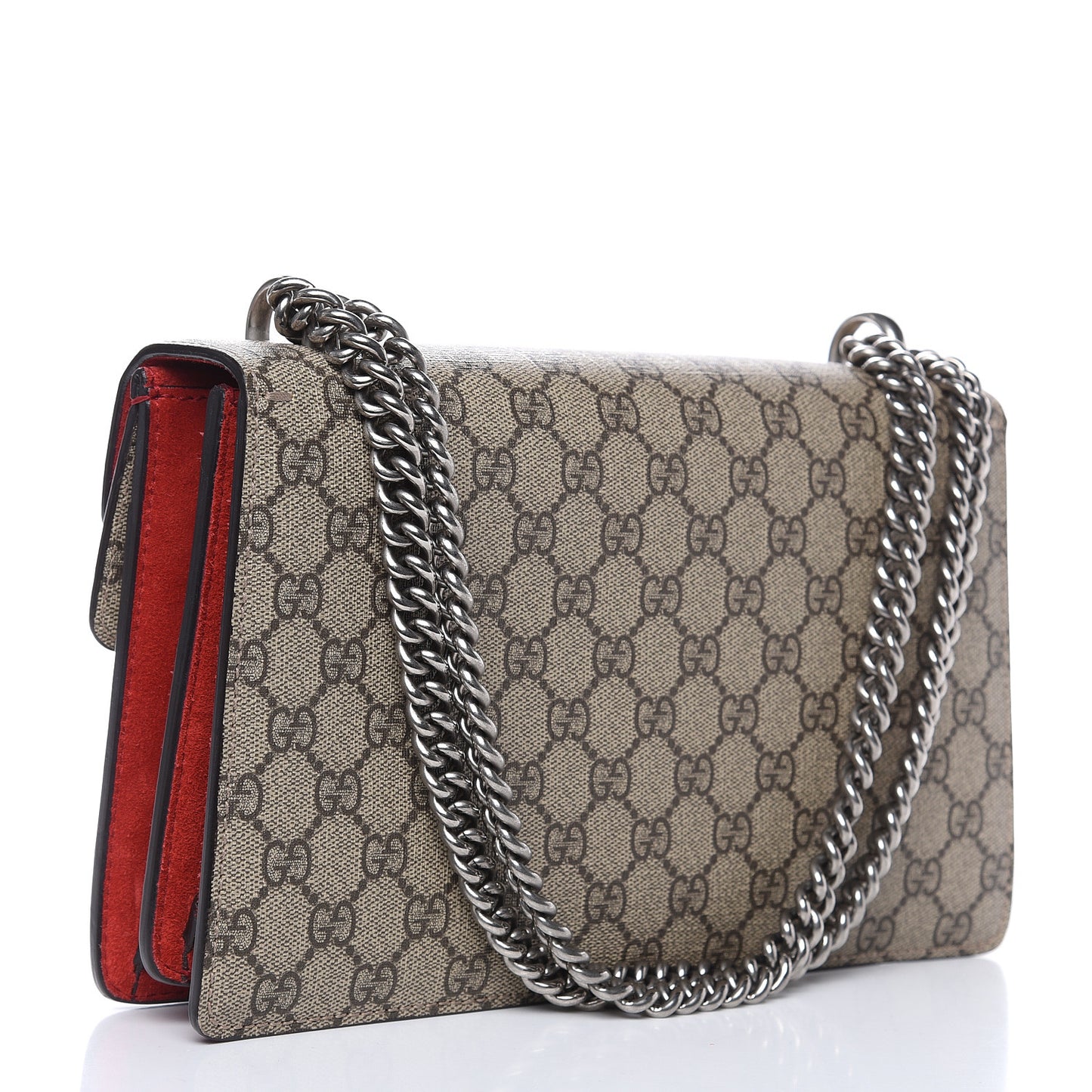 GG Supreme Monogram Small Dionysus Shoulder Bag Red