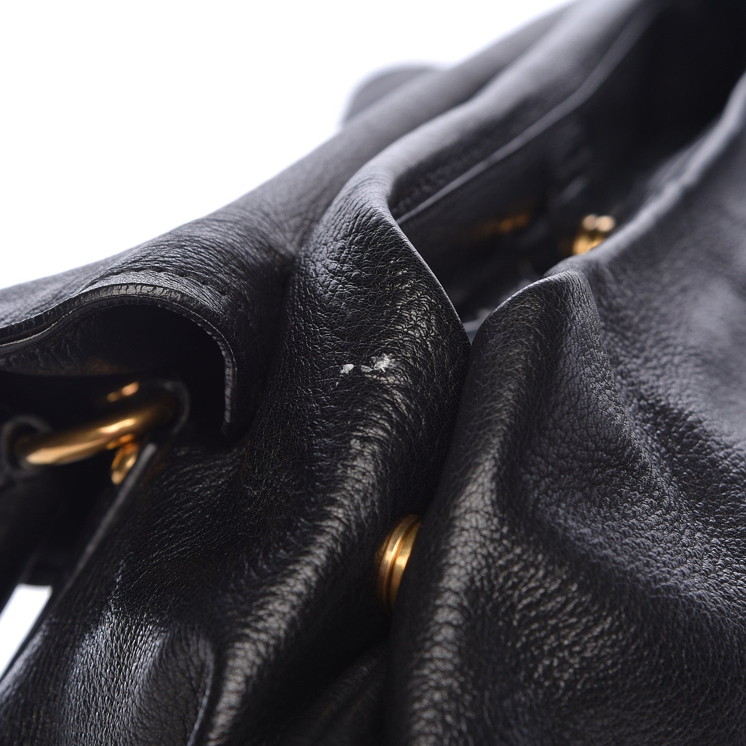Prada Cervo Shine Shoulder Bag Black 8 of 18
