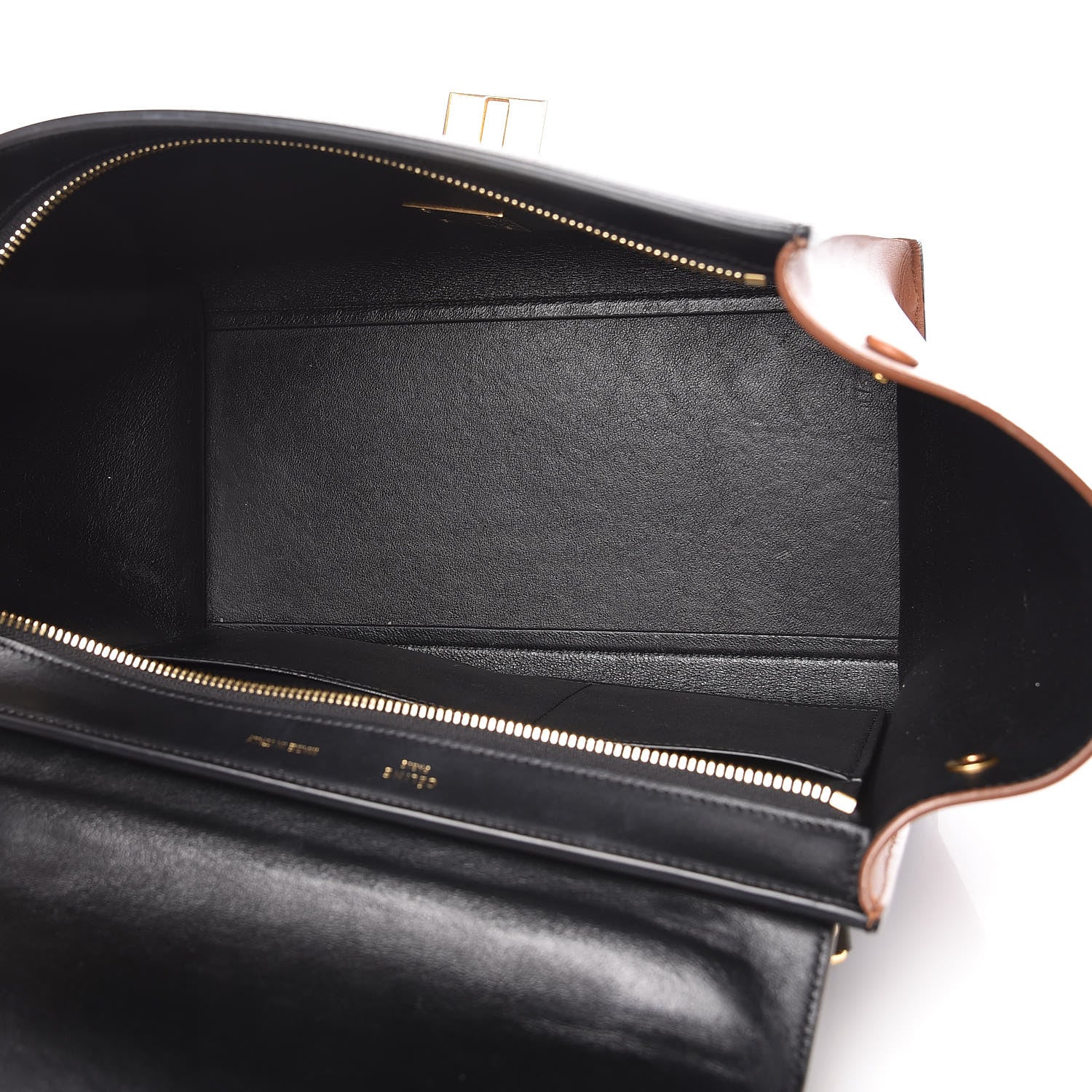 Celine Satin Calfskin Small Tri-Color Trapeze Khaki 6 of 19
