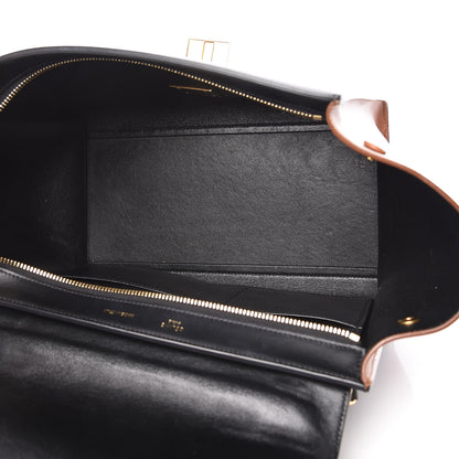 Celine Satin Calfskin Small Tri-Color Trapeze Khaki 6 of 19