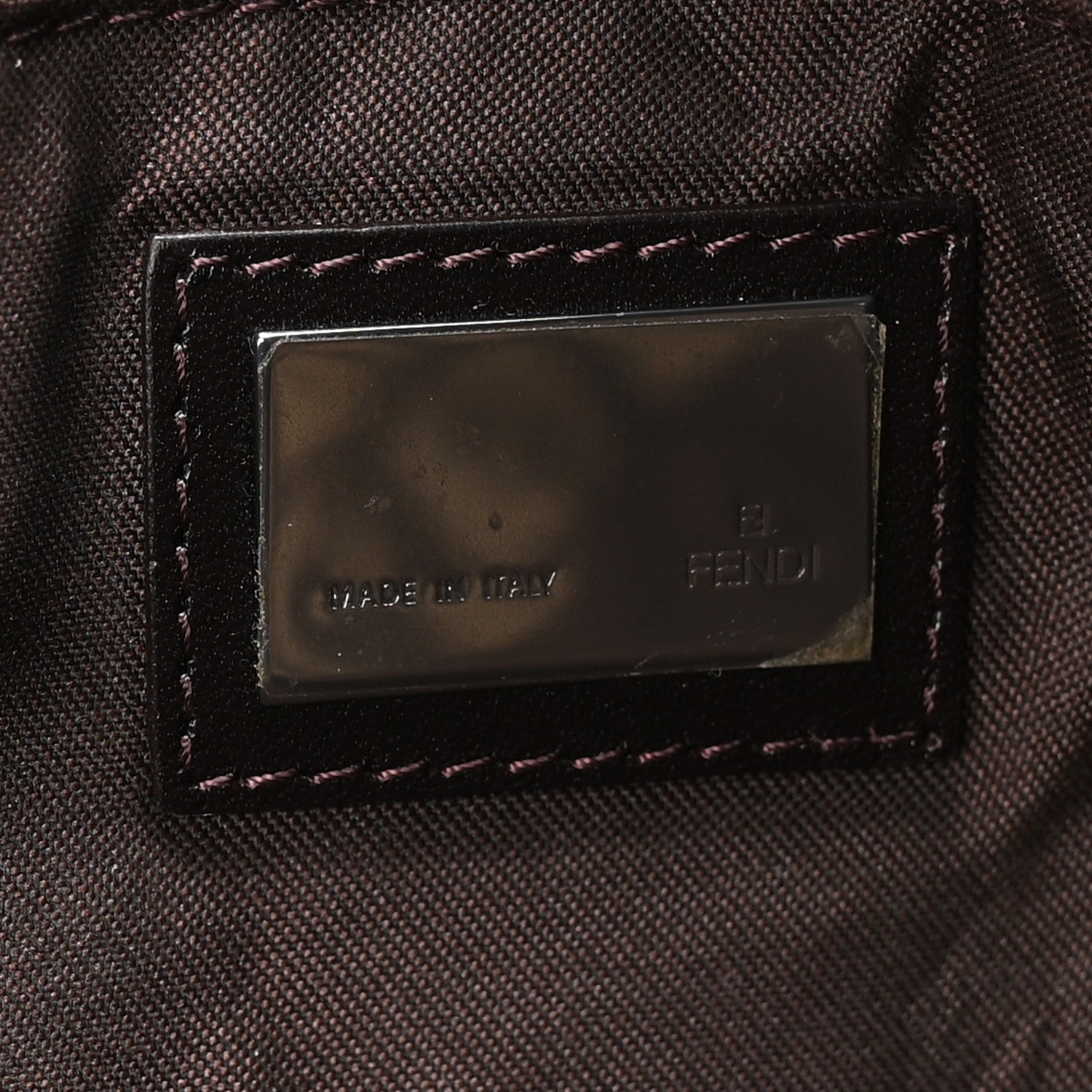Fendi Zucchino Vitello Roll Tote  Testa di Moro Beige 6 of 10
