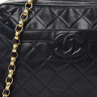 Chanel Lambskin Quilted CC Tassel Camera Case Navy 11 of 11