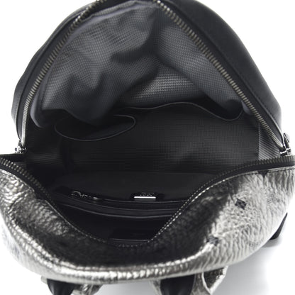 MCM Metallic Visetos Side Stud Mini Stark Backpack Silver Black 4 of 10