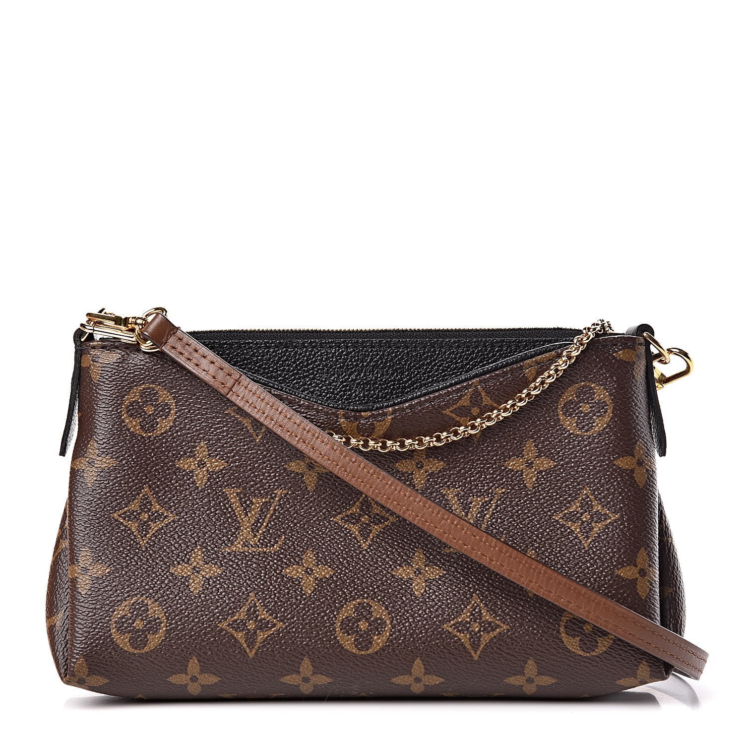 Louis Vuitton Monogram Pallas Clutch Black 1 of 12