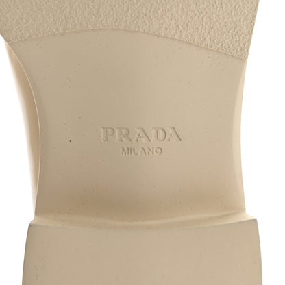 Prada Vernice Metal Triangle Logo 50mm Loafers 38 Avorio 7 of 11