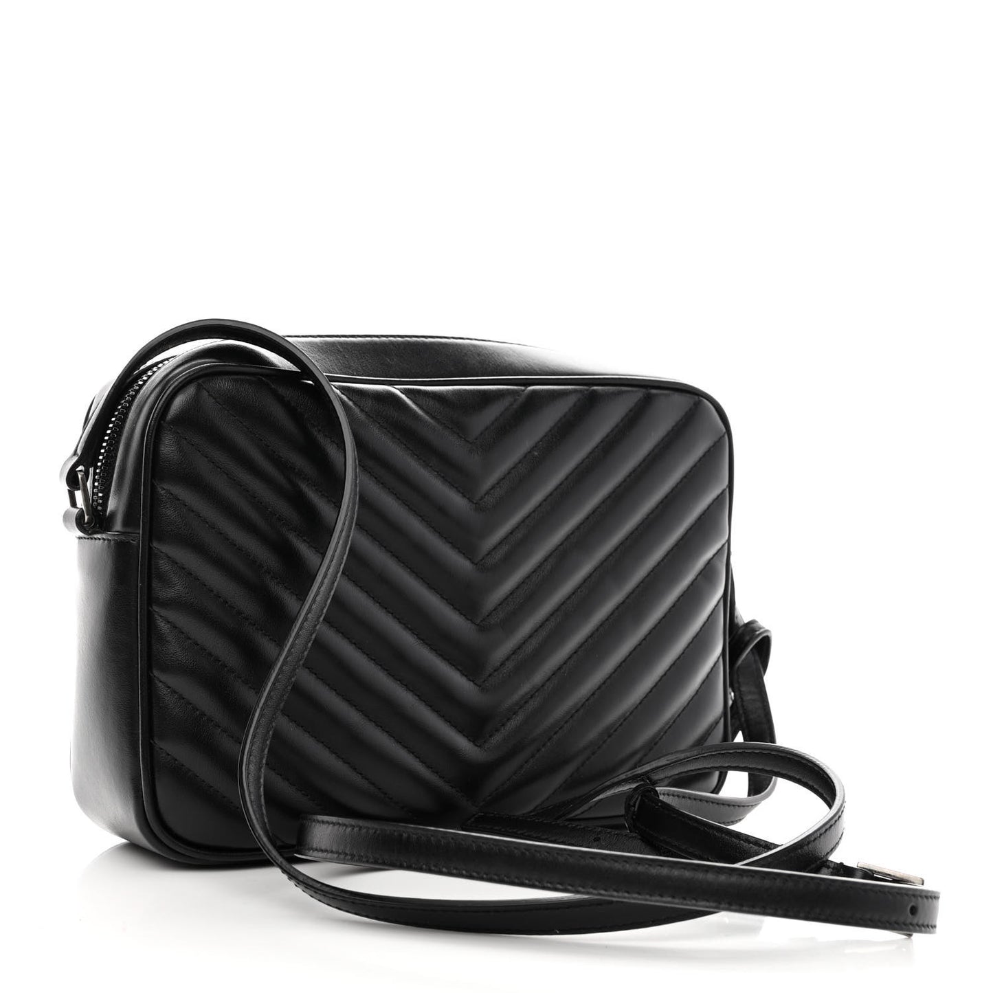 Calfskin Matelasse Monogram Lou Camera Bag Black