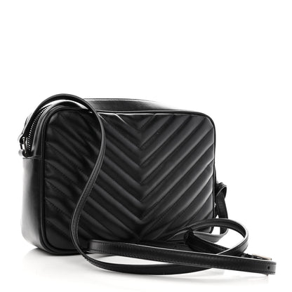 Saint Laurent Calfskin Matelasse Monogram Lou Camera Bag Black 3 of 10