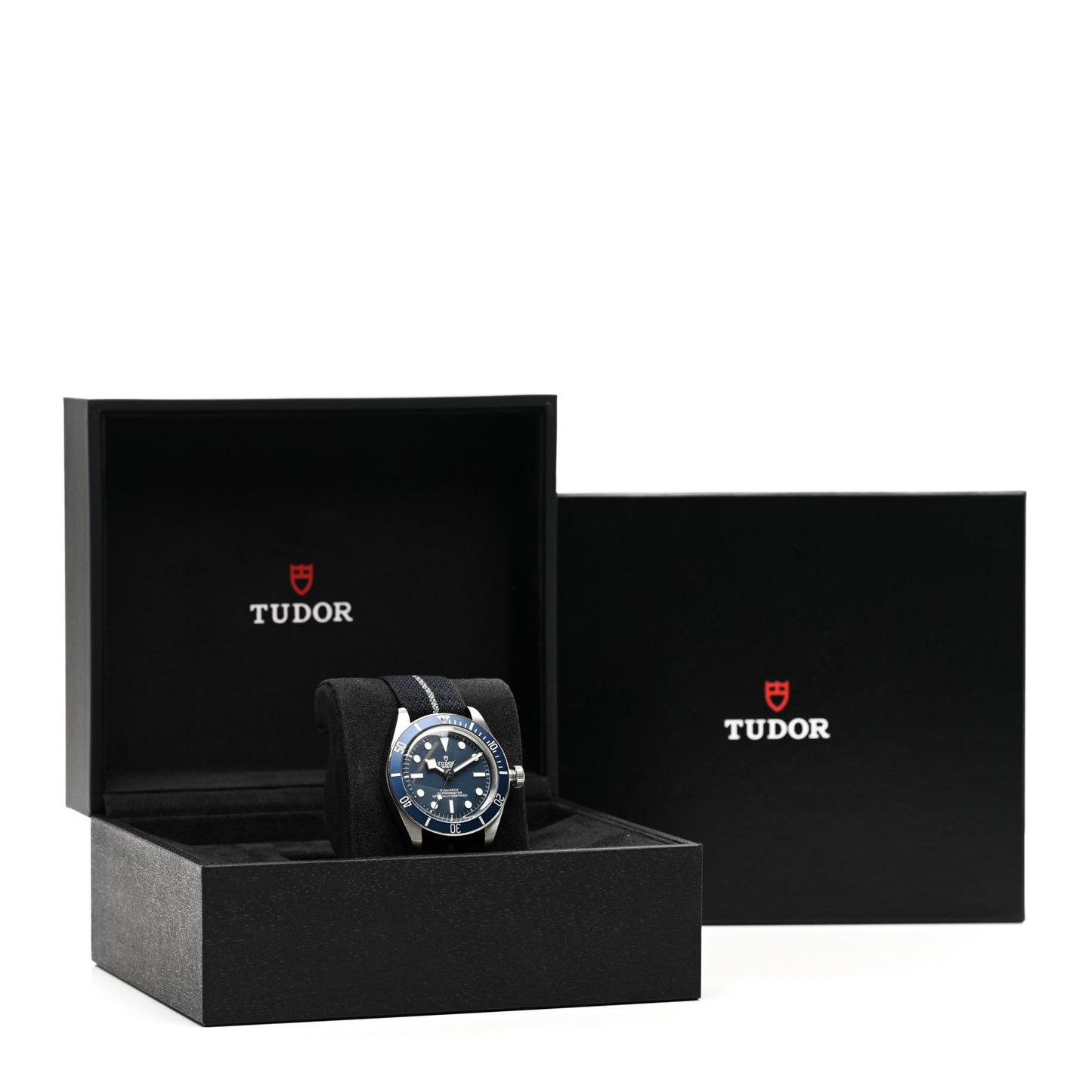 Stainless Steel Fabric 39mm Black Bay Automatic Watch Blue 79030B