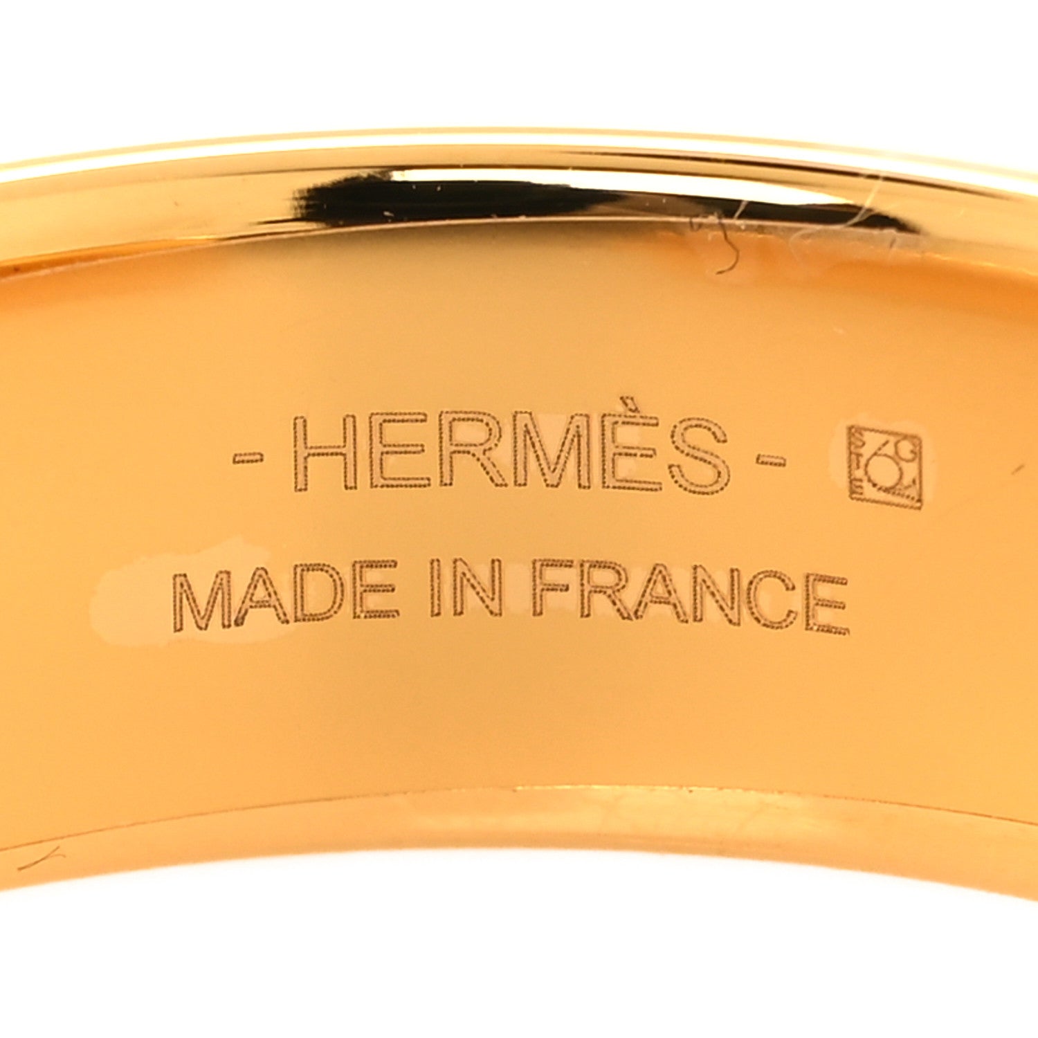 Hermes Epsom Olympe Hoop Earrings Gold 4 of 4