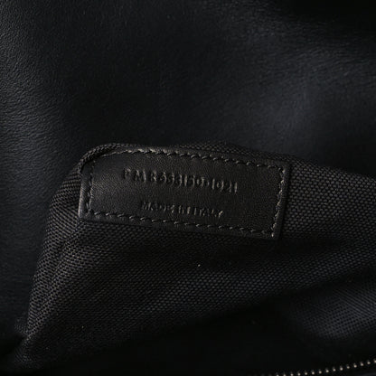 Saint Laurent Cotton Canvas Striped Vintage Calfskin Monogram Medium Niki Chain Satchel Beige Black 5 of 8