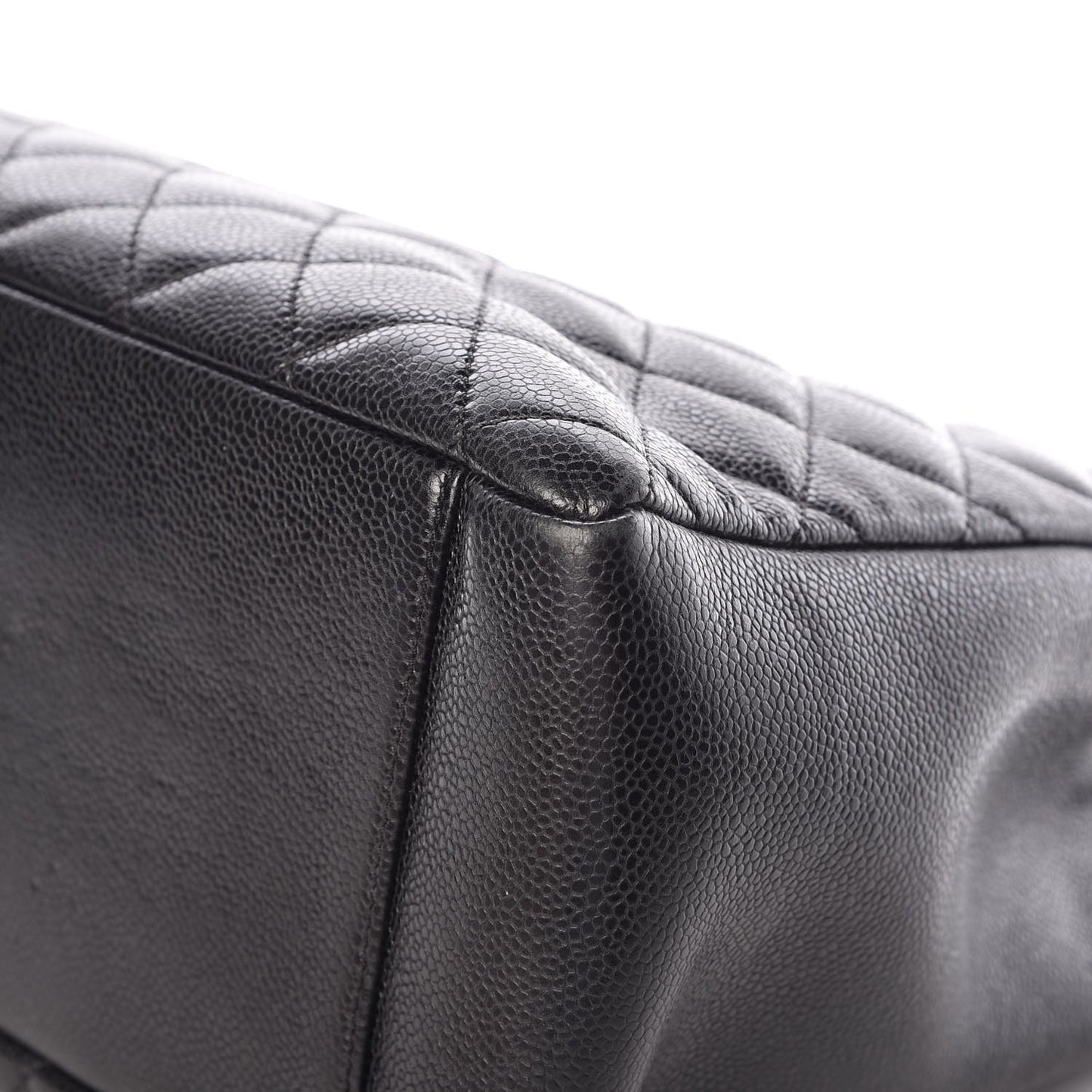Caviar Quilted Grand Shopping Tote GST Black