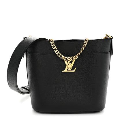 Louis Vuitton Calfskin Lock and Walk Bucket Black 1 of 10