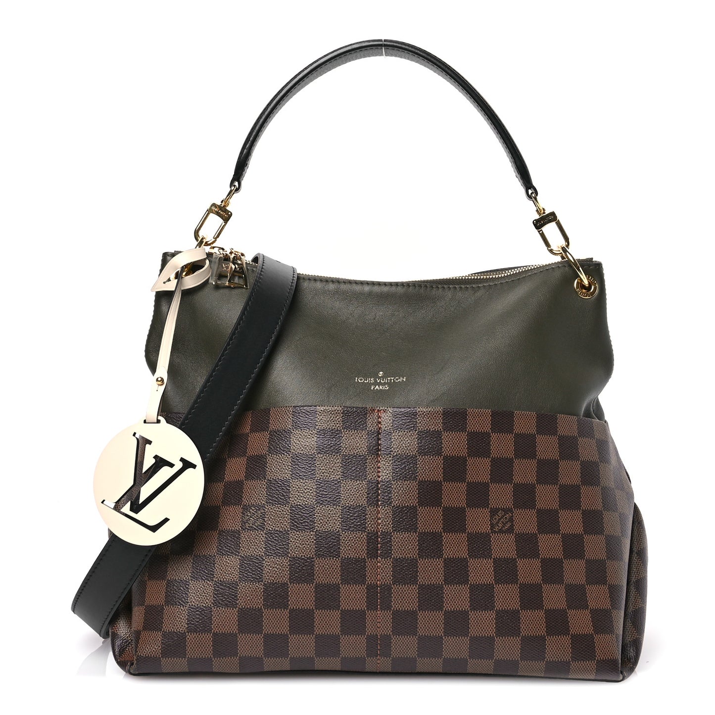 Damier Ebene Calfskin Maida Khaki
