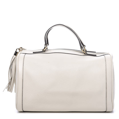 Gucci Pebbled Calfskin Medium Soho Boston Off White 1 of 11