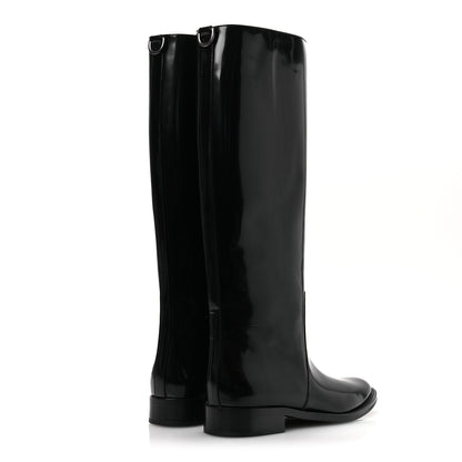 Saint Laurent Vitello Ruinart Hunt 25 Boots 40 Black 5 of 13