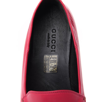 Gucci Lambskin Womens Brixton Horsebit Loafers 37.5 Hot Pink 8 of 10
