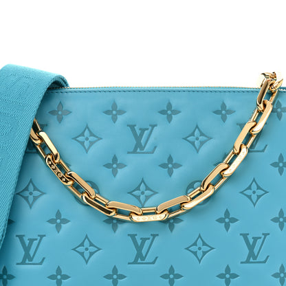 Louis Vuitton Lambskin Embossed Monogram Coussin PM Turquoise 8 of 11