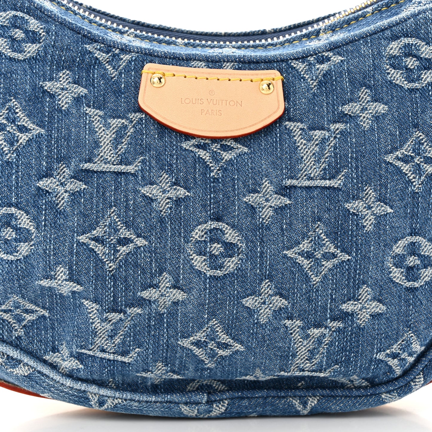 Monogram Denim Croissant MM Blue