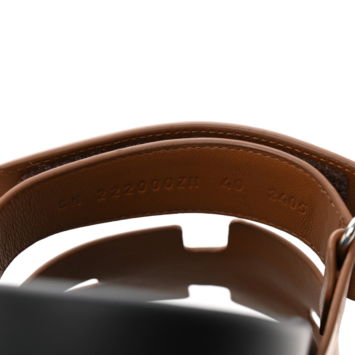 Calfskin Womens Chypre Sandals 40 Naturel