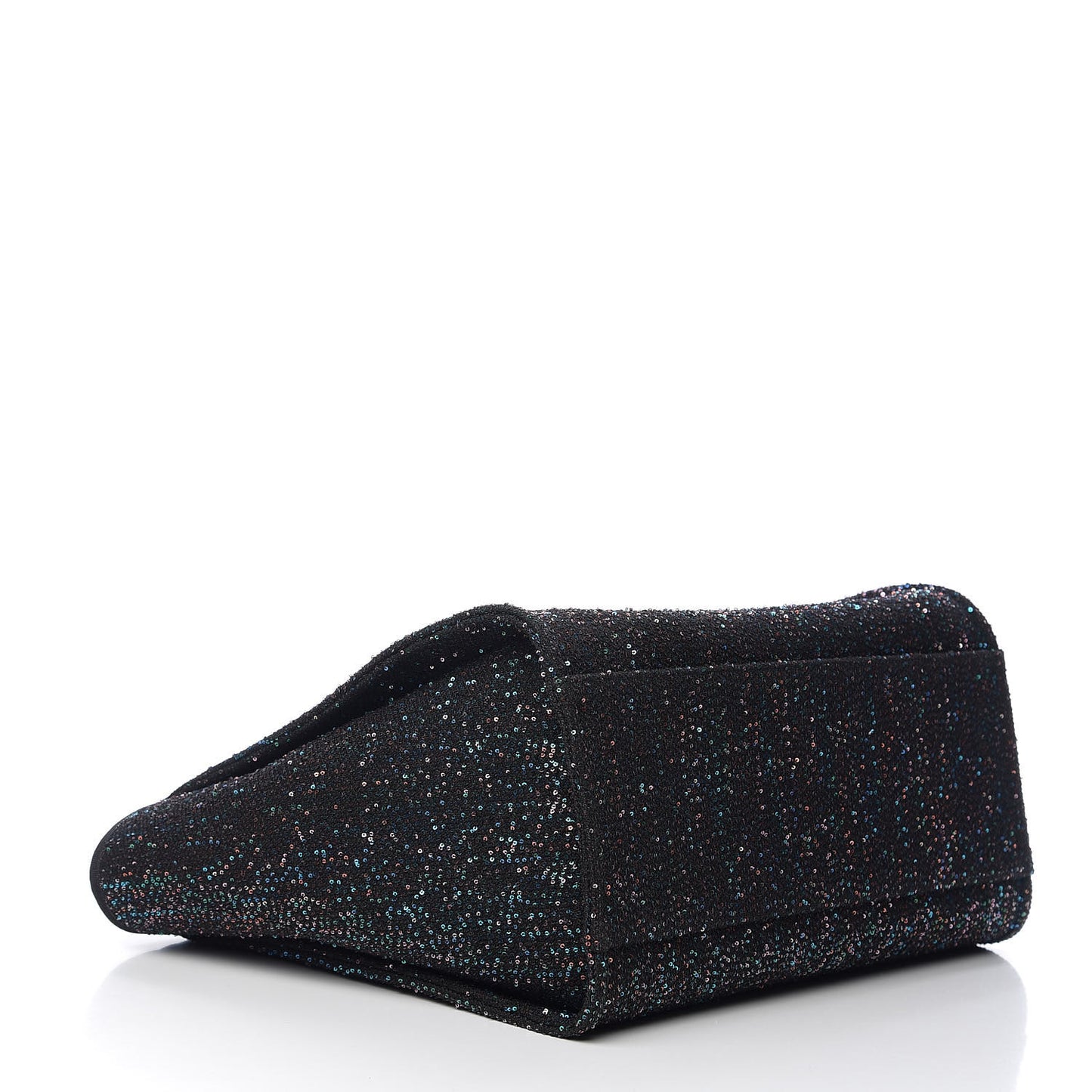Calfskin Sequin Medium Deauville Tote Black