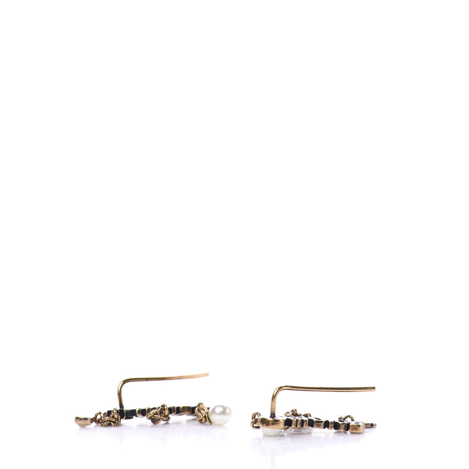 Christian Dior Metal Pearl J'Adior Earrings Aged Gold 3 of 5
