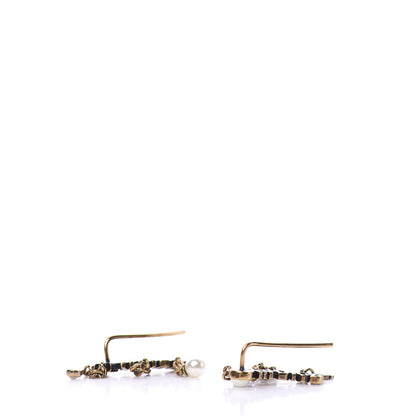Christian Dior Metal Pearl J'Adior Earrings Aged Gold 3 of 5