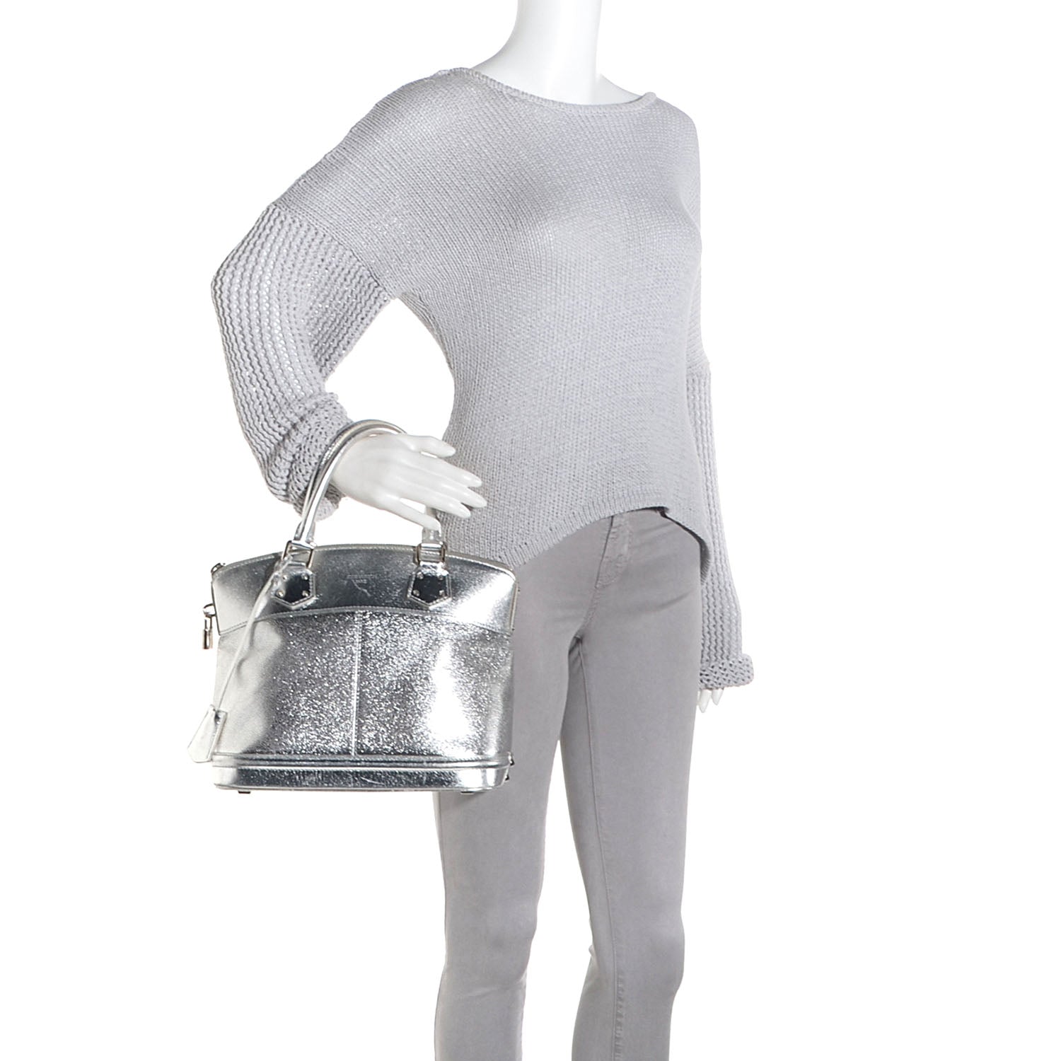 Louis Vuitton Suhali Lockit PM Silver 2 of 7