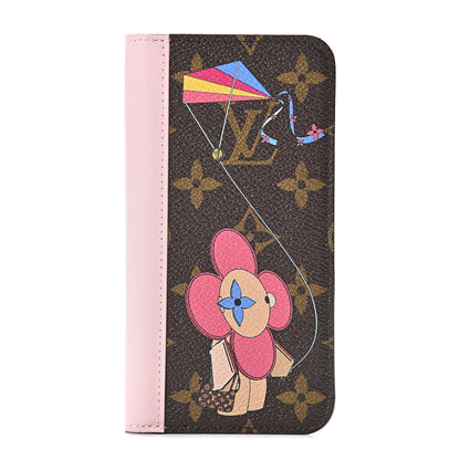 Louis Vuitton Monogram 2019 Christmas Animation iPhone X/XS Max Folio Case Rose Ballerine 1 of 7