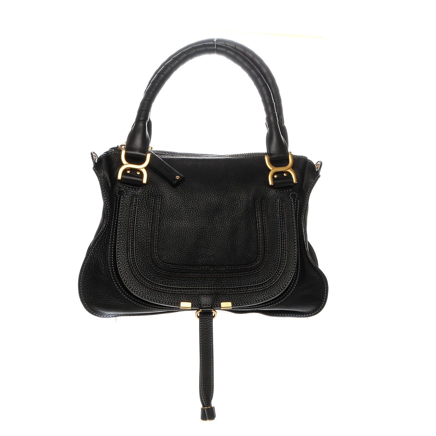 Calfskin Medium Marcie Satchel Black